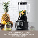 GOURMETmaxx Standmixer mit 4 Edelstahlklingen, 2 Geschwindigkeitsstufen und rutschfesten Füßen für einfaches Pürieren, Mixen & Zerkleinern.