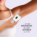 VITALmaxx Damenrasierer - weiß/schwarz zur präzisen Haarentfernung an Achseln und Bikinizone, kabellos und wasserdicht.