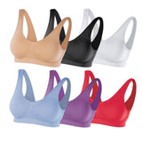 SLIMmaxx Super-BH - 6er-Set 36/38 (M) in verschiedenen Farben, nahtlos, weich, flexibel, ohne Verschlüsse, extra breite Schulterträger.