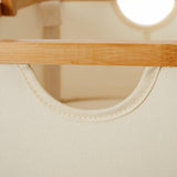 LUMALAND Bambus-Rahmen-Aufbewahrungskorb 2er-Set beige faltbar mit Bambusrahmen und praktischem Henkel für vielseitige Ordnung.