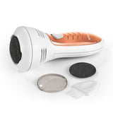 VITALmaxx Hornhautentferner mit Saugfunktion inkl. Akku & USB-Kabel in Weiß/Rosegold, kabellos und sicher ohne Klingen.