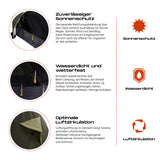 Where Tomorrow 2-Personen-Kompakt-Zelt Pop Up Wurfzelt Trekkingzelt 245x160x95 cm Grün mit Sonnenschutz, wasserdicht und optimaler Luftzirkulation