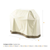 LUMALAND Gartenmöbelabdeckung Grill Abdeckhaube 183 x 68 x 133 cm Beige, wasserdicht und wetterfest für optimalen Grillschutz.