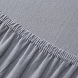LUMALAND Comfort Jersey Spannbettlaken - 160 g/m² 100% Baumwolle - 180 x 200 cm - 200 x 200 cm - Frostgrau mit elastischem Rundumgummizug