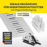 EASYmaxx Insect Protect Magnete für Insektenschutzgitter 12 Stk. mit magnetischer Befestigung und einfacher Montage ohne Bohren.