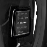 N8WERK Dampfbügeleisen Midnight Black Edition mit 4 Programme, LCD-Anzeige und Turbo-Dampfgenerator für verschiedene Stoffarten.