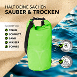 #DoYourOutdoor Dry Bag 20L - Grün wasserdichter, robuster Rucksack zum Schutz vor Staub, Wasser, Sand und Schnee bei Outdoor-Abenteuern.