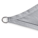 LUMALAND Sonnensegel 100% HDPE mit Stabilisator für UV-Schutz - Rechteck 2 x 3 Meter - Hellgrau, stabile Ecke mit Metallring