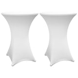 LUMALAND Stehtischhusse - Tisch Bezug - Husse - Ø 80-85 cm - Weiß - 2er-Set, langlebig, abwischbar, perfekte Passform.