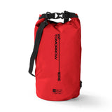 Where Tomorrow Dry Bag 10L - Style 02 - Rot, wasserdichter, robuster Outdoor-Rucksack mit verstellbarem Schultergurt und Rolltop-Verschluss.