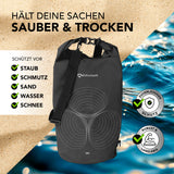#DoYourOutdoor Dry Bag 30L Schwarz, wasserdichter und robuster Outdoor-Rucksack schützt vor Staub, Wasser, Sand, Schmutz und Schnee.