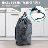 WELLENBORG Pfandflaschen-Sammelbehälter, 100 l mit 2 Tragetaschen und Klettverschluss für sicheren Transport und einfache Handhabung.