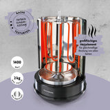 Rachs KOCHWERK Dönergrill - Schwarz mit großflächigem Heizelement und 360° Rotation für gleichmäßige Rundum-Röstung