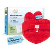 cuci cuci Näh-Baukastenset Motiv: Herz Liebling, Komplettset für erste Näherfolge ab 5 Jahren, inkl. Anleitung, kinderleicht und montessori-basiert.