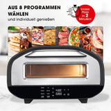 GOURMETmaxx Elektro-Pizzaofen mit Pizzaheber, Touchdisplay und 8 Programmen für krosse Pizza in 2 Minuten.