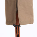 LUMALAND Abdeckung für Sonnenschirm 160 x 50/65 cm Beige aus wasserdichtem Oxford-Gewebe mit Zugkordel und Reißverschluss.