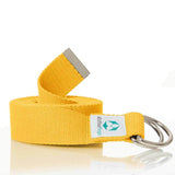 #DoYourYoga Yogagurt Madira gelb, 100% Baumwolle, 250 x 3,8 cm, für flexible und einfache Yoga-Positionen.