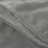 LUMALAND Kuscheldecke - 220x240 cm hellgraue, weiche Coral-Fleece Decke, ideal als Sofadecke oder Tagesdecke, pflegeleicht und waschbar.