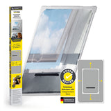 EASYmaxx Insect Protect Teleskop-Insektenschutzgitter für Dachfenster mit Alurahmen und integriertem Netz, einfach montierbar ohne Werkzeug.