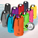 Where Tomorrow Dry Bag 20L - Style 02 - Orange, robuster, wasserdichter Outdoor-Rucksack mit UV-Schutz und verstellbarem Schultergurt.