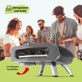 Rachs KOCHWERK Gas-Pizzaofen für Pizzen bis zu Ø 34 cm mit Thermometer, faltbaren Standfüßen und Cordierit-Pizzastein für schnelle Hitze.