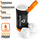 World Fitness Corebag Sandsack Carolous 20 kg mit gummierten Griffen, wasserdichtem Material und zwei Sandsäcken für Functional Training.