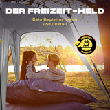 Where Tomorrow - Pop up Pavillon - Faltpavillon in Hellgrau mit schnellem 10 Sekunden Aufbau, wasserfest und mit Seitenwand für Outdoor-Einsätze.