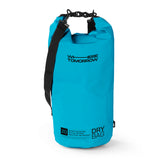 Where Tomorrow Dry Bag 20L - Style 01 - Himmelblau, wasserfester Outdoor-Rucksack mit Rolltop-Verschluss und verstellbarem Schultergurt.