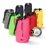 Where Tomorrow Dry Bag 10L - Style 02 - Pink, wasserdichter, robuster Rucksack mit verstellbarem Schultergurt und UV-Schutz.