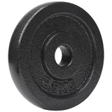 DoYourFitness Gusseisen Hantelscheiben Gewichtscheiben 2,5 kg Bohrung 28/29 mm in Grau für Krafttraining und Fitnessgeräte.