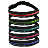 #DoYourFitness Laufgurt RunActive Bauchtasche in Schwarz mit rotem Reißverschluss, verstellbar und wasserabweisend für sportliche Aktivitäten.