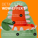 LUMALAND Animal Line Kindersitzsack Dino Pastell Grün mit abnehmbarem Bezug, verdecktem Reißverschluss und robustem, wasserabweisendem Material.