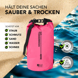 Where Tomorrow Dry Bag 10L - Style 02 - Pink wasserfester, robuster Dry Bag schützt vor Staub, Schmutz, Sand, Wasser und Schnee, ideal für Outdoor.