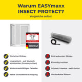 EASYmaxx Insect Protect Insektenschutzgitter mit Magnet für Fenster bis 150x180cm, einfach montierbar, stabile Magnetbefestigung, kein Sichtverlust.