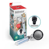 EASYmaxx Duschkopf mit Mineralkugeln, Outdoor 8cm, transparent/chrom, inkl. Adapter für Gartenschläuche, Mikrodüsen-Technologie, antibakteriell.