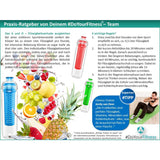 #DoYourFitness Trinkflasche mit Früchtebehälter Fruchteinsatz 800 ml Rot aus BPA-freiem Tritan, ideal für Sport und unterwegs.