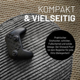 LUMALAND Sitzsack Pouf Cord - Grau mit weichem Cord-Bezug, vielseitig als Sitzhocker, Fußschemel oder Ablage nutzbar.