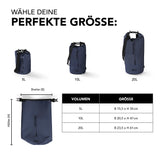 Where Tomorrow Dry Bag 10L - Style 02 - Dunkelblau, wasserdichter und robuster Outdoor-Rucksack mit Rolltop-Verschluss und verstellbarem Schultergurt