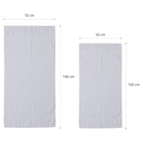 LUMALAND Premium Handtücher 6er-Set mit 4 Handtüchern 50x100 cm und 2 Badetüchern 70x140 cm in Weiß, Baumwolle, Frottee