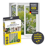 EASYmaxx Insect Protect Insekten- & Pollenschutzgitter mit Magnetbefestigung für Fenster bis zu 130 x 150 cm, zuschneidbar und ohne Bohren.