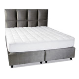 LUMALAND Comfort Line Matratzenauflage 200x200 cm, weiß, gesteppter Matratzenschoner mit Gummizug, für Matratzen bis 25 cm Höhe.