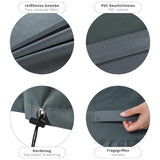 LUMALAND Abdeckung für Patio Stühle - 84,9 x 66,8 x 88,9 cm - Grün/Grau, reißfestes, PVC-beschichtetes Gewebe mit Zugband und Tragegriffen.