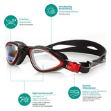 #DoYourSwimming Schwimmbrille Predator mit 100% UV-Schutz, Anti-Beschlag, High-Tech Kunststoff und sitzenden Silikonbändern in Blau.