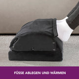 VITALmaxx 2-in-1-Fußstütze mit abnehmbarer Flauschfaser-Fußtasche für bequemes Ablegen und Wärmen der Füße.