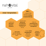 nah-vital Kniekissen Memory-Schaum mit SEAQUAL-Bezug, weiß, formbeständig, viscoelastisch und umweltfreundlich aus recycelten Materialien.