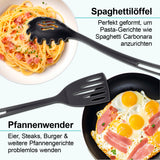 GOURMETmaxx Küchenhelfer-Set mit Aufbewahrungsständer 7-teilig, hitzebeständige Küchenutensilien für Pfannenschutz und Spaghetti.