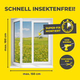 EASYmaxx Insect Protect Insektenschutzgitter mit Magnet für Fenster bis 150x180cm, einfach montierbar ohne Bohren, zuschneidbar.