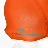 DoYourSwimming Badekappe/Schwimmhaube für Kinder bis ca. 10 Jahre in Orange, langlebiges Silikon, optimaler Schutz für Haare und Ohren.