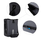 #DoYourSports Wasserdichte Fahrradtasche Roll-Top 21 L Grau mit Schnellverschlusssystem und verstellbarem Schultergurt