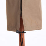 LUMALAND Abdeckung Schutzhülle für Sonnenschirm - 195 x 25/35 cm - Reißfestes Oxford 600D Gewebe in Beige mit Reißverschluss und Kordelzug